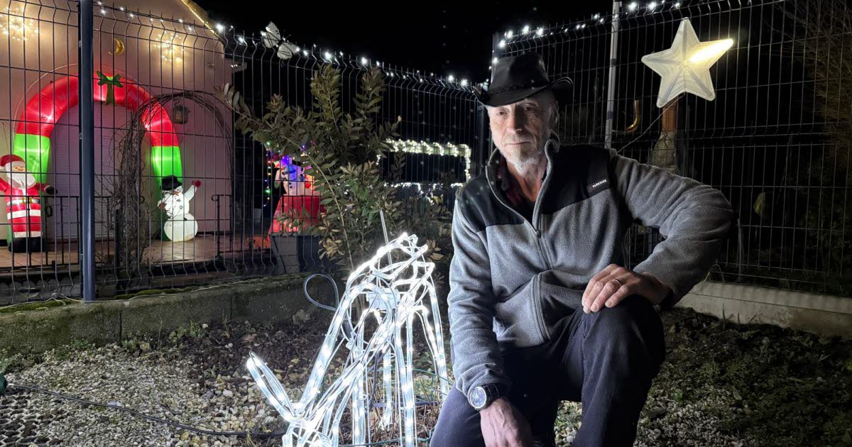 depuis près de 15 ans, ce Bressan illumine sa maison pour Noël