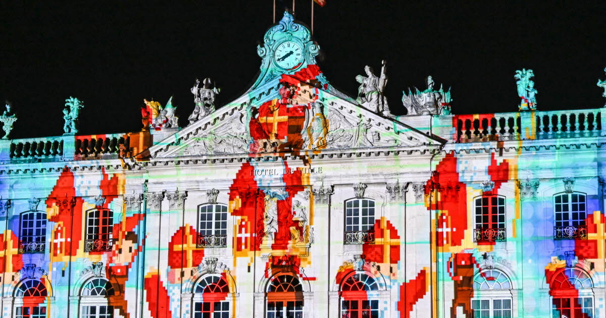 Vidéo mapping de la Saint-Nicolas place Stanislas