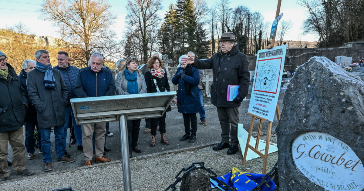 Ornans. Gustave Courbet : un hommage « désespéré » et inquiet sur la tombe du peintre - L'Est Républicain