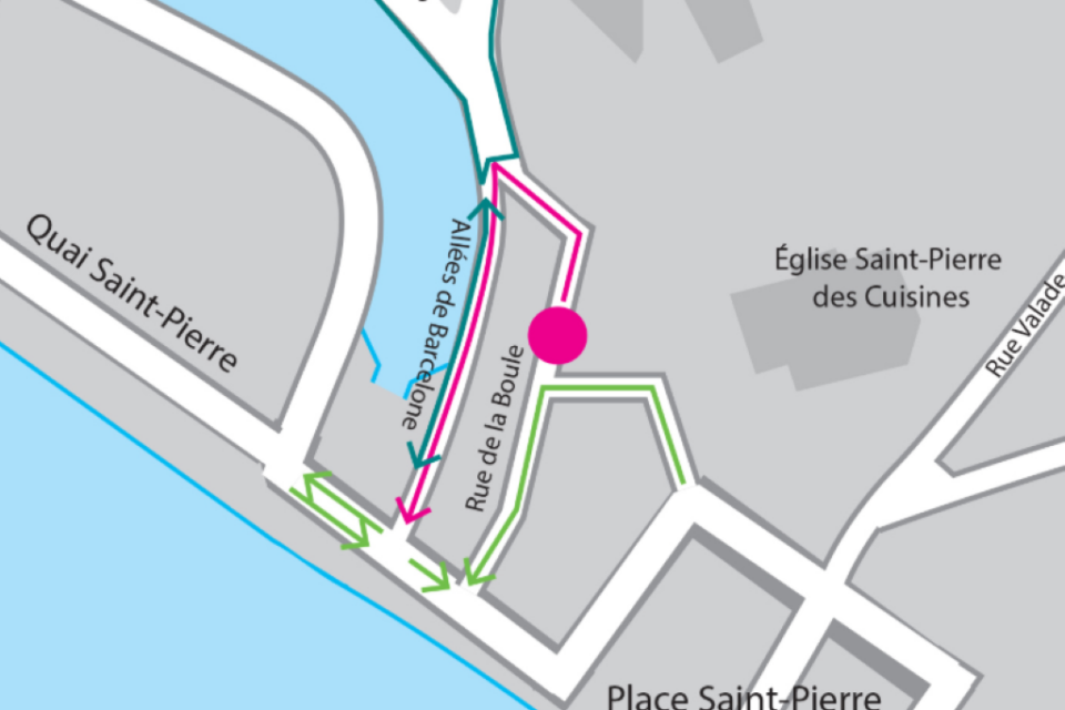 Le nouveau plan de circulation du secteur. 