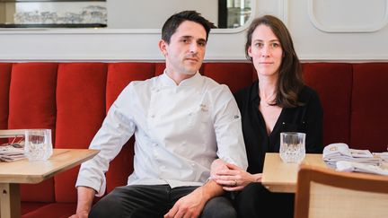 Thibault et Claire Dufour, dans leur restaurant lillois. (BRASSERIE DUFOUR)