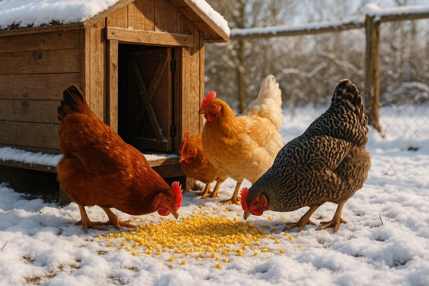 l'effet spectaculaire du maïs sur la ponte en plein hiver