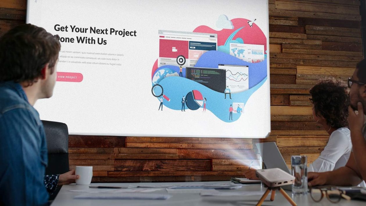 Le vidéoprojecteur Kodak Luma 150 est portable et facile à transporter.