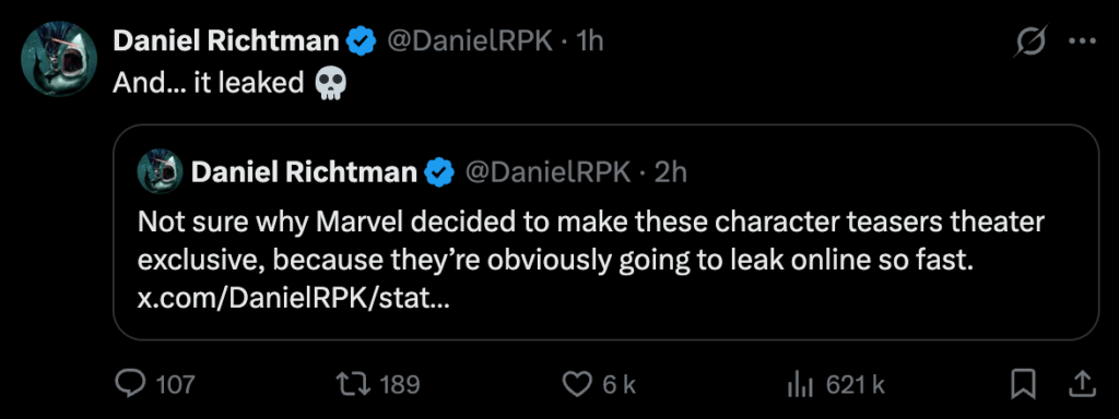 La bande-annonce d'Avengers a, sans surprise, fuité.