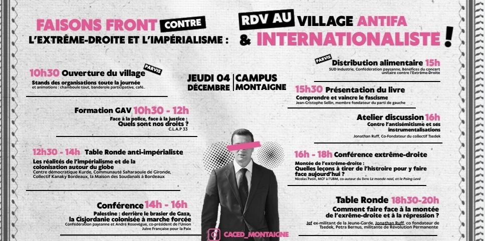 Bordeaux Montaigne veut annuler le Village antifa, les organisateurs maintiennent l'évènement