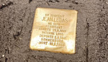 Un Stolperstein en hommage à Jean Lebas