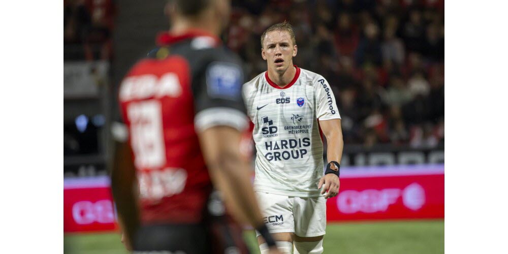 Thomas Ployet (2e ligne, 24 ans) : monsieur touche du FCG, Grenoblois le plus performant jusqu’à sa blessure à la mi-novembre ; premier à notre classement des étoiles du FCG. Photo Le DL / Karine Valentin