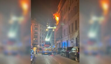 Un violent incendie ravage deux étages d'un immeuble rue de Crimée à Marseille