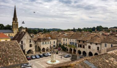 Village de Eymet dans le Périgord