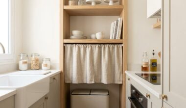 Vos poubelles gâchent votre cuisine ? Cette astuce rideau à quelques euros les rend invisibles sans aucun travaux