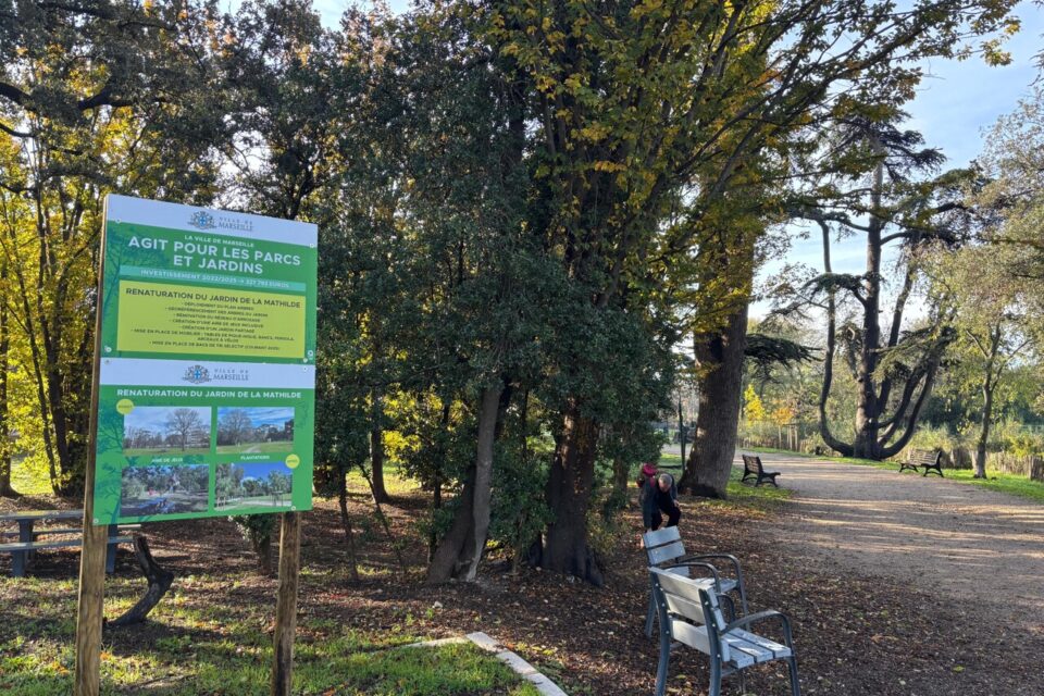 Cette partie du jardin Mathilde pourrait être détruite par le prolongement du 