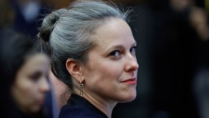 Lucie Castets à Trappes, dans les Yvelines, le 15 novembre 2025. (GEOFFROY VAN DER HASSELT / AFP)