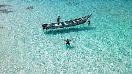 La plage de Shoab, située sur l'île de Socotra (Yémen), le 11 février 2021. (AFP)