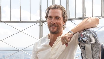 L'acteur Matthew McConaughey en visite à l'Empire State Building, à New York, en septembre 2023. (VANESSA CARVALHO / BRAZIL PHOTO PRESS / AFP)