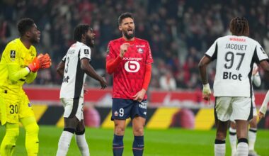 rapidement réduit à dix, le Losc de Giroud s’incline face à Rennes et lâche de précieux points