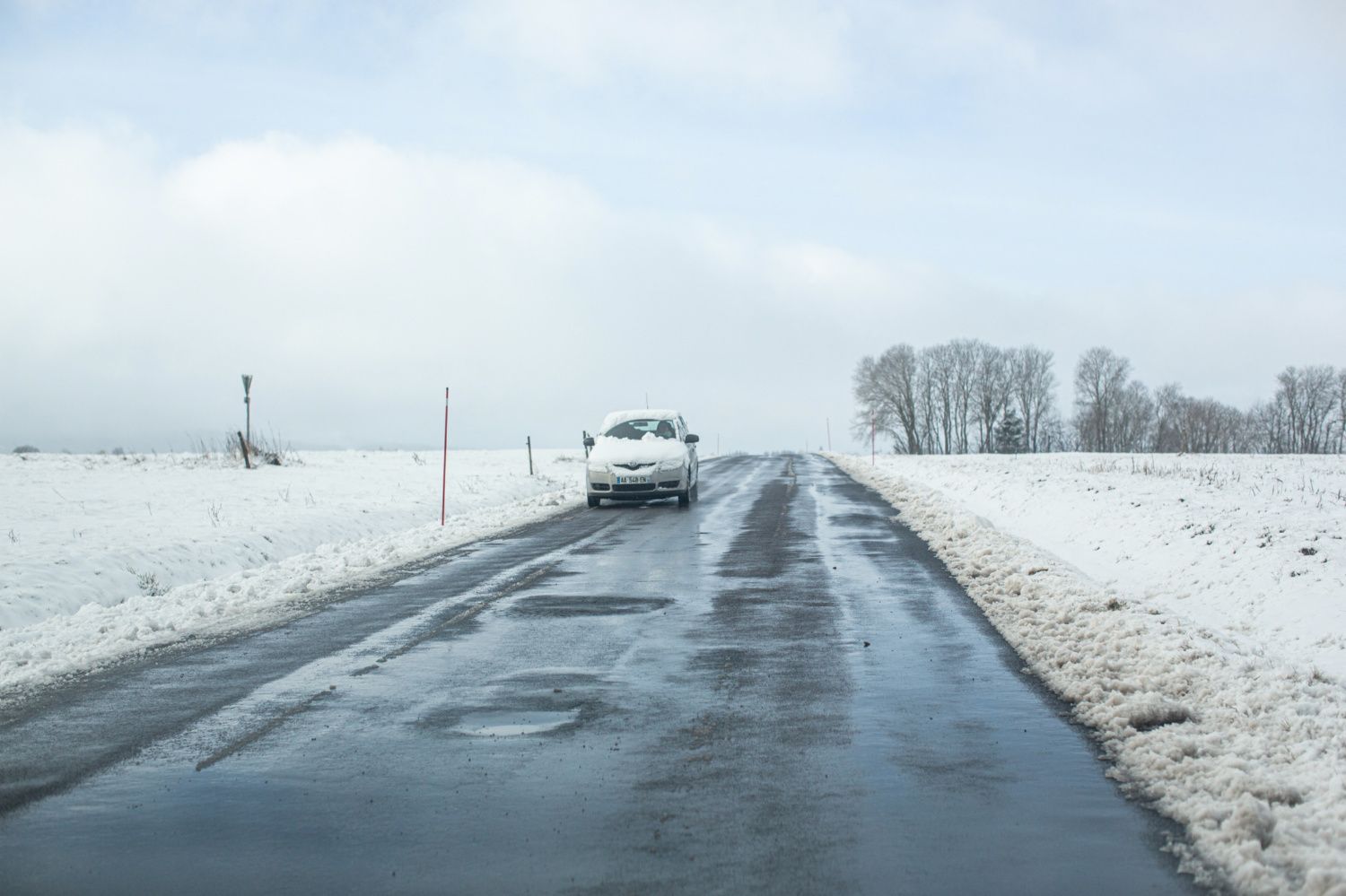 à Rennes, les automobilistes appellent à la prudence sur les routes enneigées