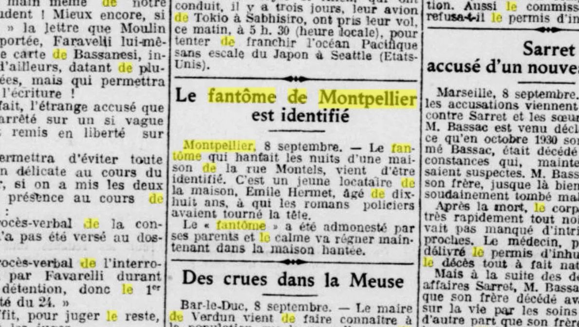 Le Fantôme de Montpellier | ICI