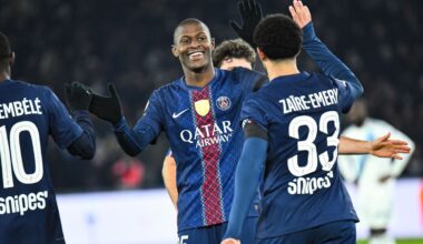 Le PSG domine le derby parisien (2-1) et revient à 1 point de Lens en Ligue 1.