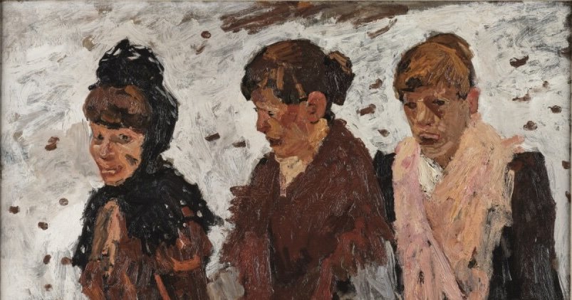 Trois femmes dans la neige à Orsay