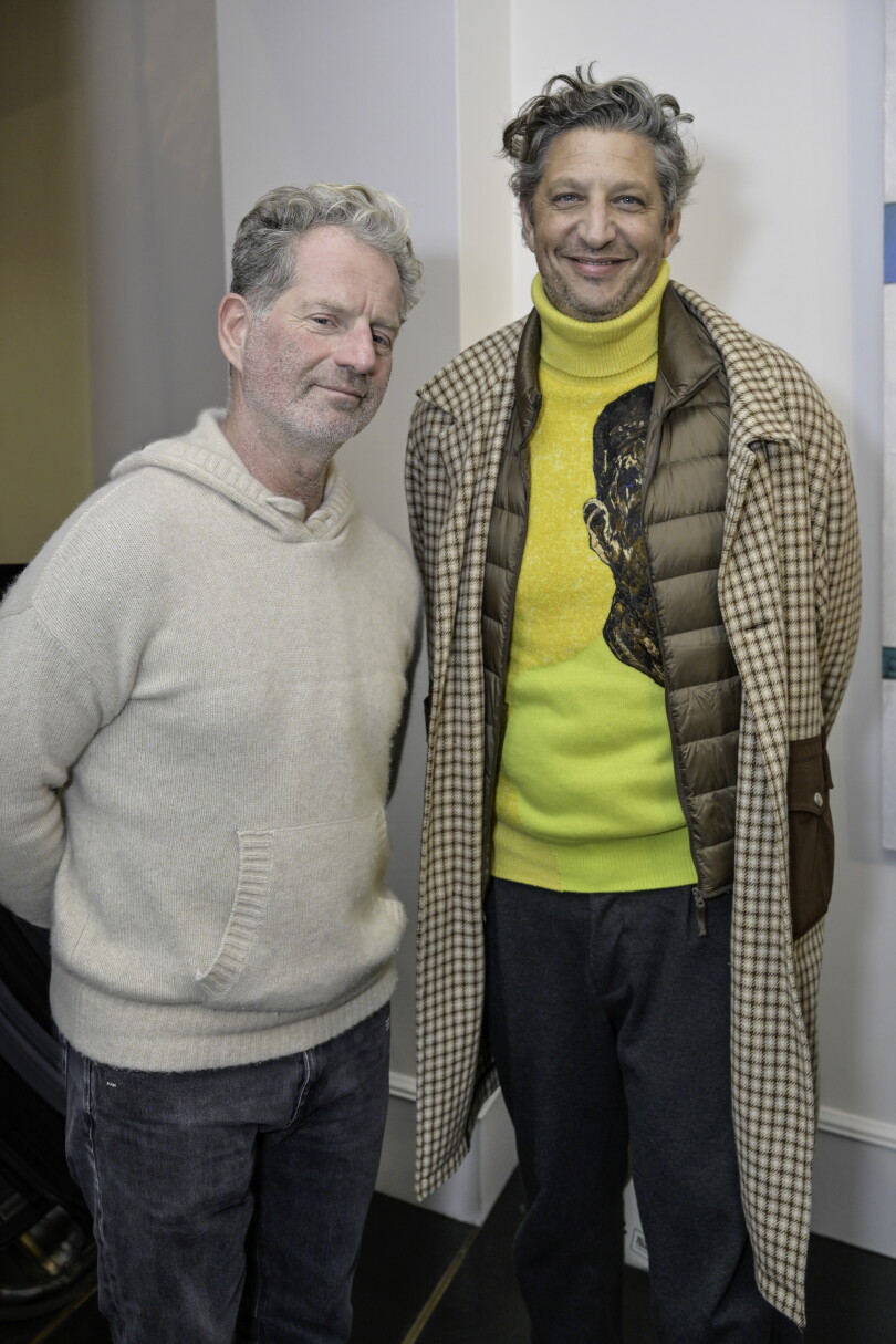 Le galeriste Olivier Castaing et le communicant Aymeric de Drouas.