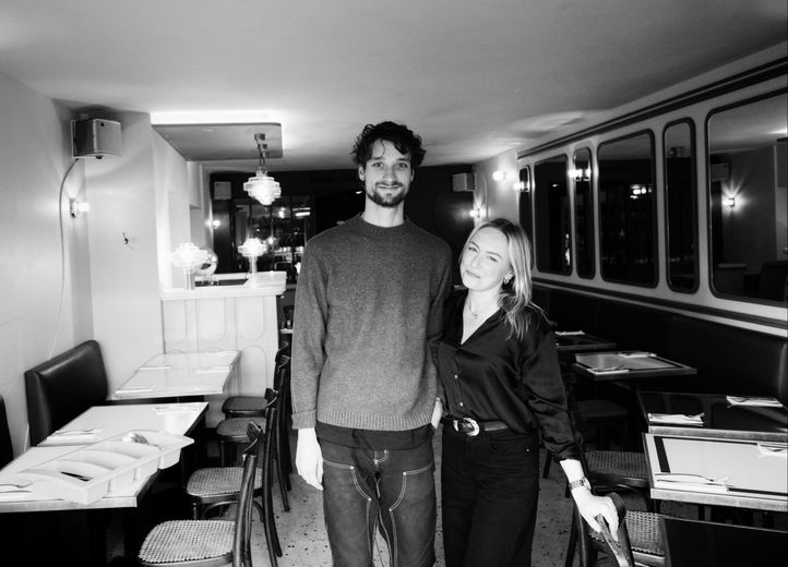 Benoît et Camille, associés derrière le Café Manine