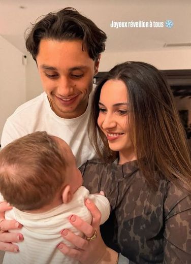 Ange Capuozzo, sa compagne Emma, et leur fils Charles.