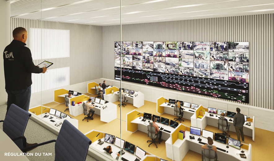 Le futur PC de régulation de Tam à Celleneuve.