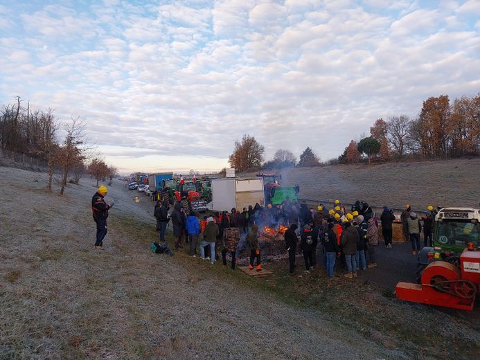 Les Gersois sont bloqués à 4 km de la sortie Léguevin Sud.