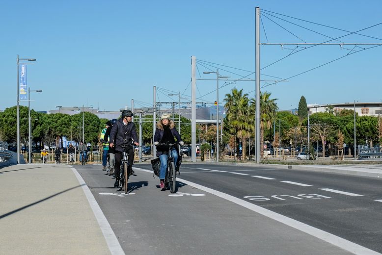 Entre Odysseum et la gare Sud de France.