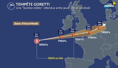Tempête Goretti : une bombe météorologique attendue dans la nuit de jeudi sur la France