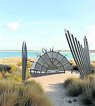 Un espace de halte est prévu avec vue sur les étangs.