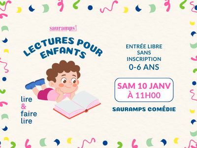 Une séance de lectures d’albums pour les enfants de 0 à 6 ans.