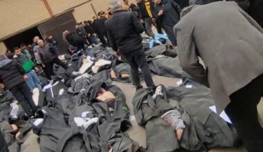 la morgue de Kahrizak, au sud de Téhéran, débordée par les cadavres après plusieurs jours de manifestations