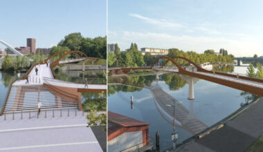 les travaux de la passerelle de 158 mètres ont commencé !