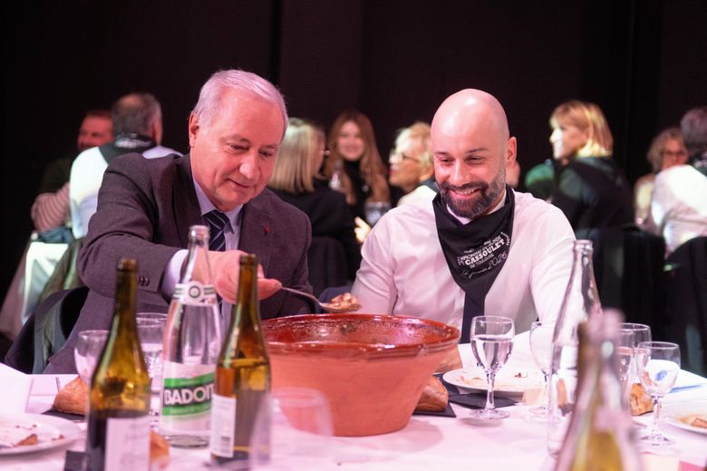 Jean-Luc Moudenc, le maire de Toulouse et le directeur général du groupe La Dépêche Jean-Nicolas Baylet, membres du jury.