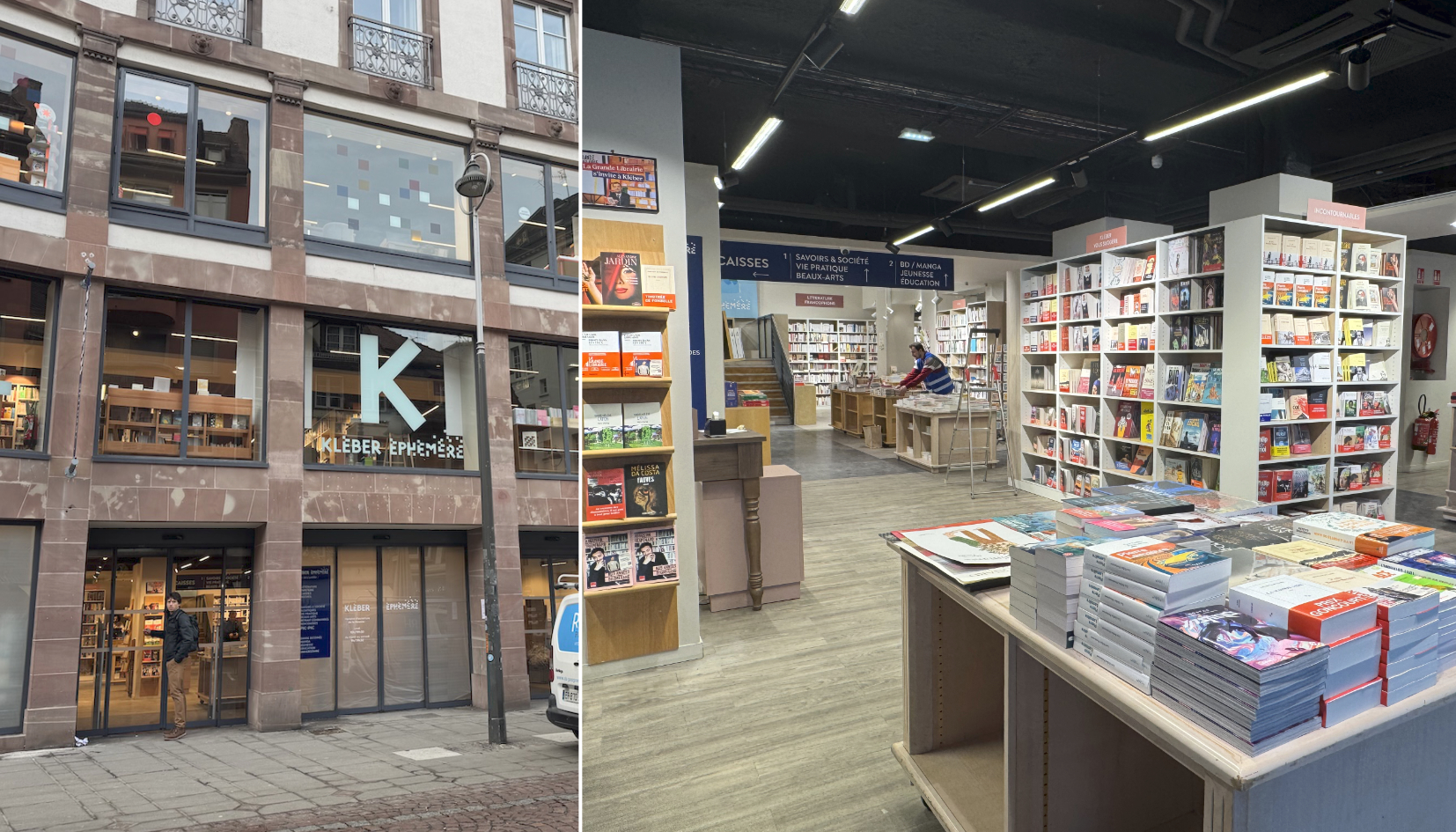 la nouvelle librairie « Kléber Éphémère » ouvre ses portes ce matin à 9h