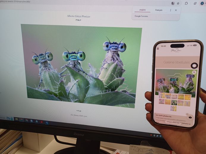 A gauche, la photo d’Alberto Ghizzi Panizza et à droite celle affichée sur le site de Philippe Choteau. Les deux photographies sont identiques.