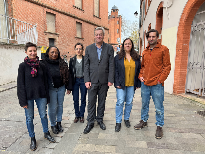 François Briançon (au centre) a présenté de nouveaux colistiers ce 16 janvier.