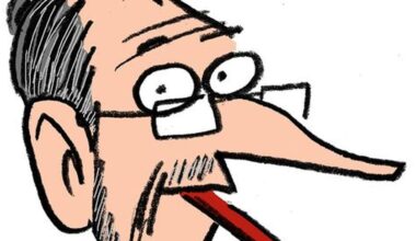 LE DESSIN DE MAN. Delafosse en campagne pour les municipales, cible privilégiée de ses nombreux adversaires politiques