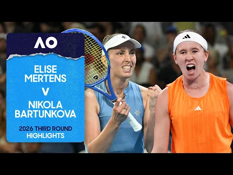 Elise Mertens v Nikola Bartunkova Highlights | Australian Open 2026 Third Round - YouTube thumbnail