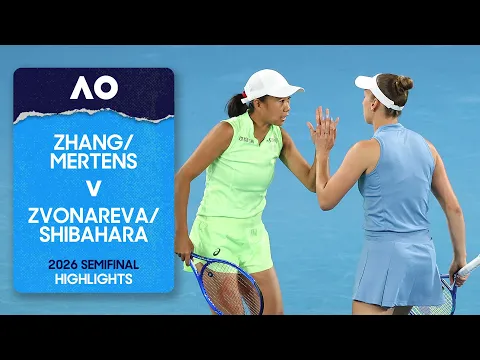 Zhang/Mertens v Zvonareva/Shibahara Highlights | Australian Open 2026 Semifinal - YouTube thumbnail