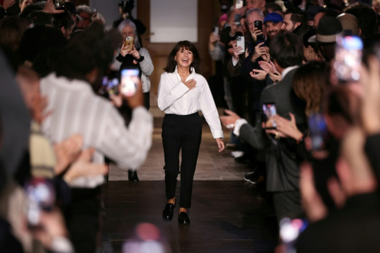La styliste française Véronique Nichanian lors de son dernier défilé pour Hermès, le 24 janvier 2026, à Paris ( AFP / Thomas SAMSON )