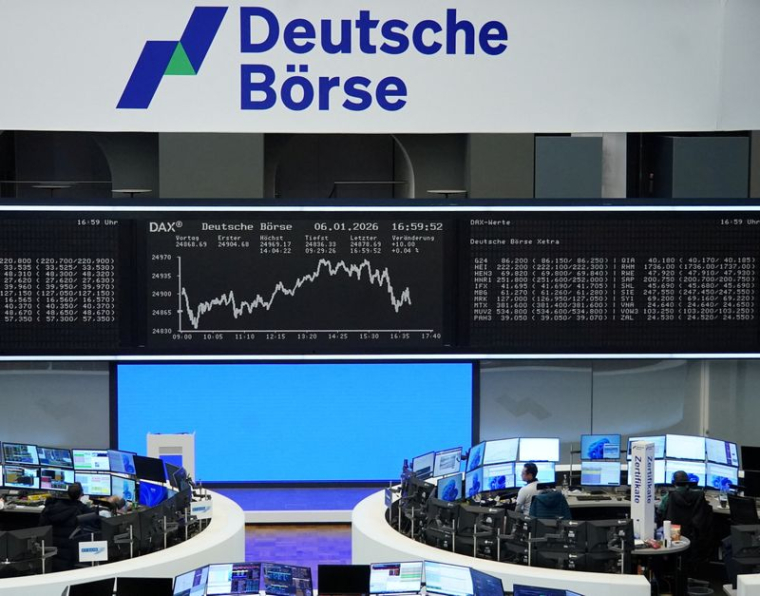 Le graphique de l'indice allemand DAX, à la bourse de Francfort