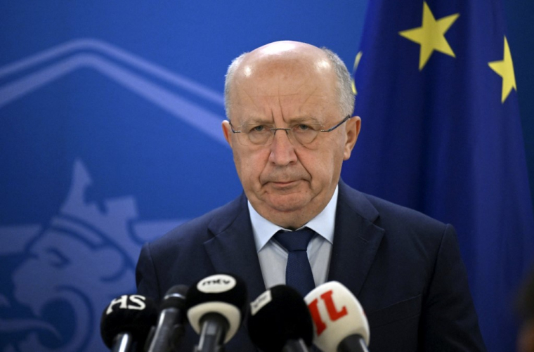 Le commissaire européen à la Défense Andrius Kubilius, le 26 septembre 2025, en Finlande ( Lehtikuva / MARKKU ULANDER )