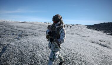 Un soldat danois au Groenland.