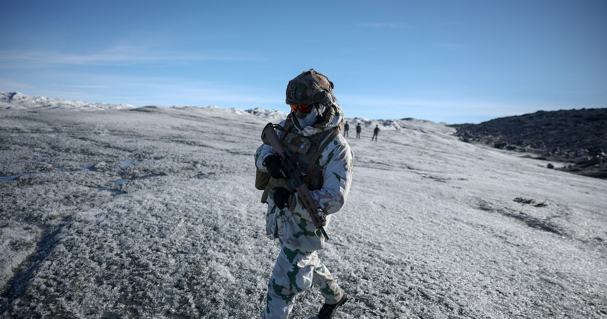 Un soldat danois au Groenland.