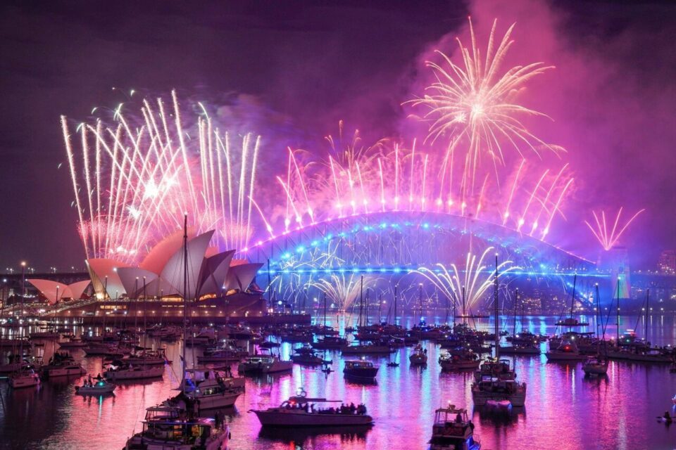 Un feu d'artifice à Sydney, même si l'Australie n'avait pas le coeur à la fête.