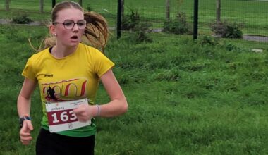 Léa Charluet en préparation lors des départementaux de cross dans l’Indre