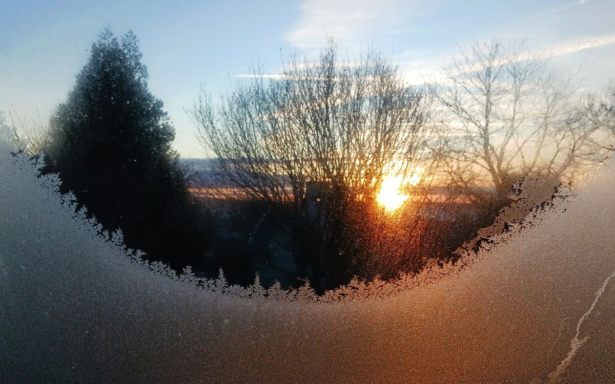 Cliché de Zef : soleil glacé au Relecq-Kerhuon