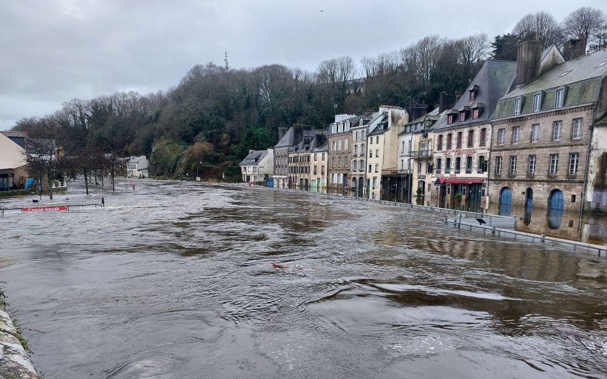 DIRECT - Crues : à Quimperlé, les prévisions de crue revues à la baisse, l’Élorn et l'Aulne débordent